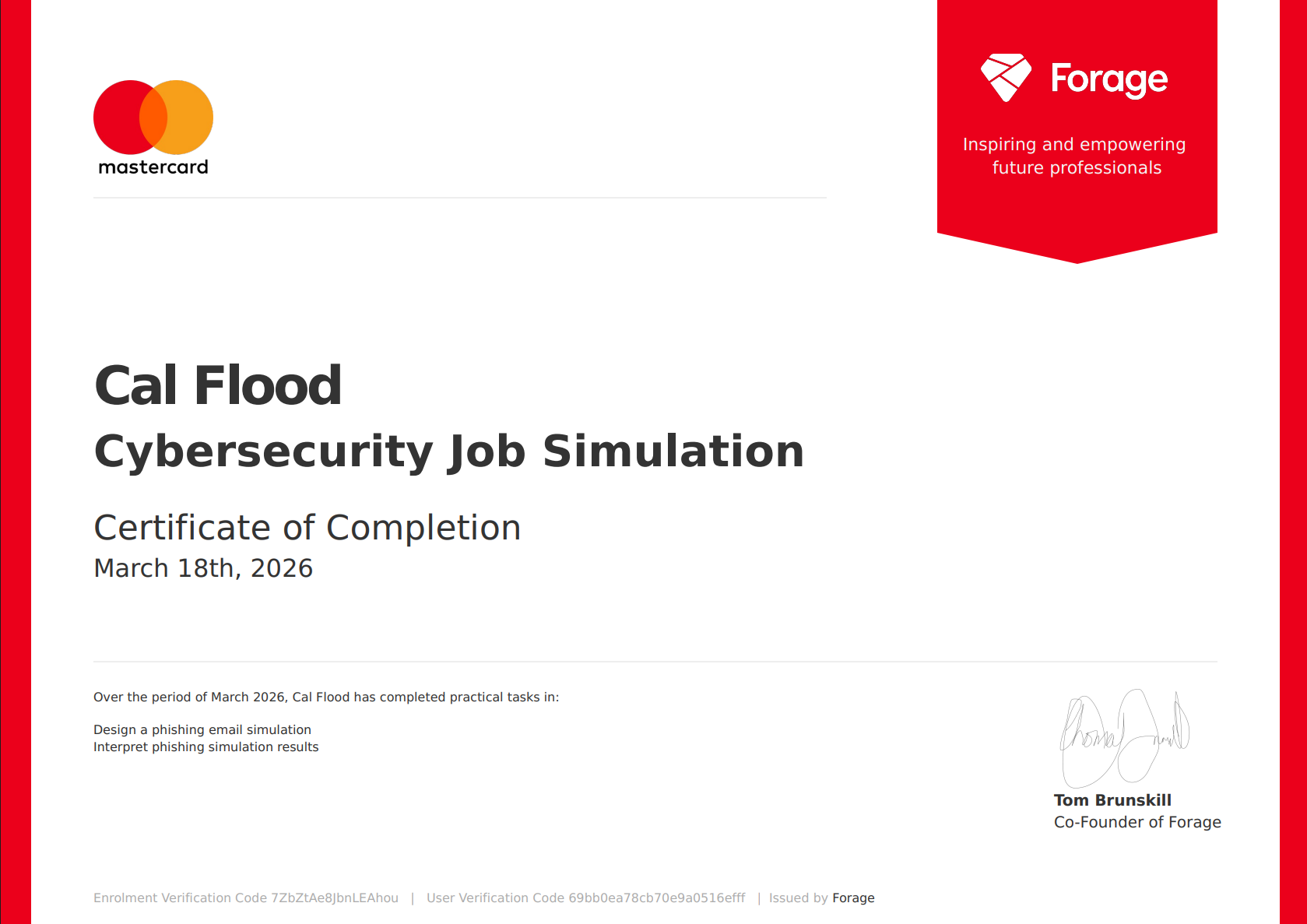 Official Course Certificate